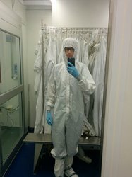 Jake Evans in a cleanroom