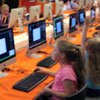 Children working at computers