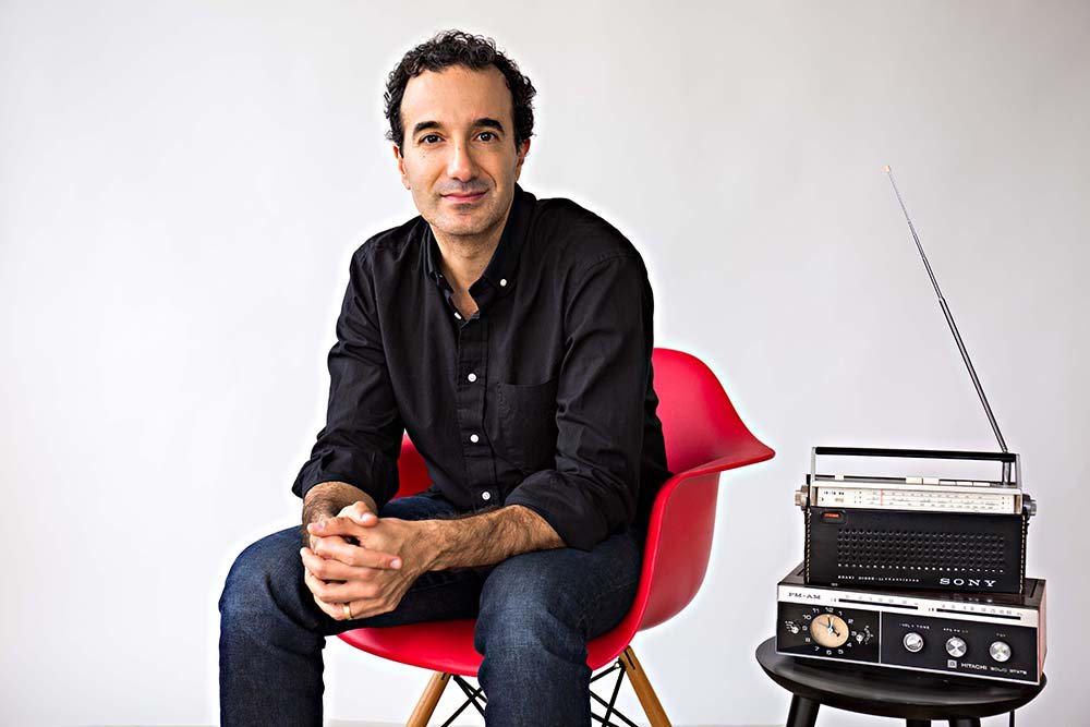 Jad Abumrad with radio 1 (credit Lizzy Johnston)