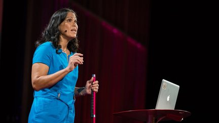 Wanda Diaz Merced giving a talk