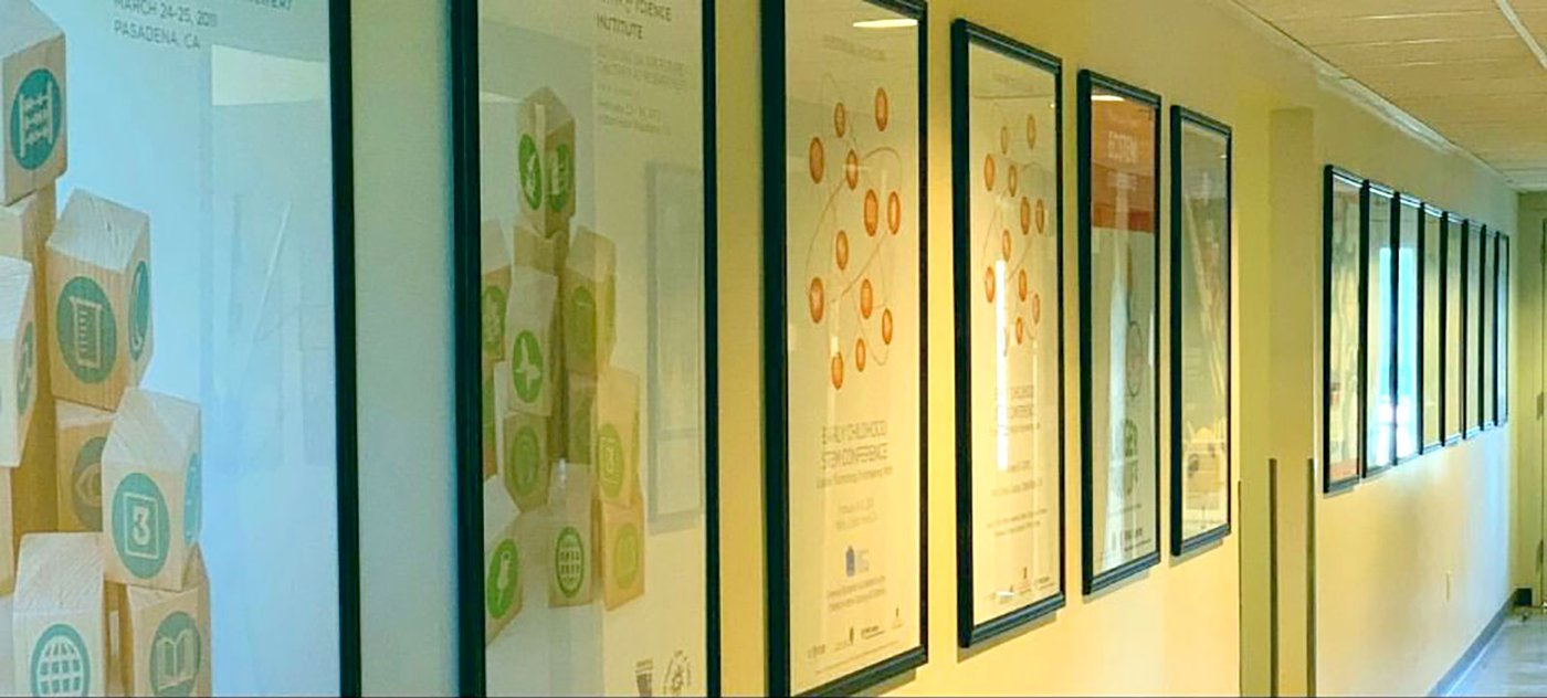 As a memorialization of our years of dedication and research to the field of STEM, the Children's Center has framed and hung the posters from each of the ECSTEM conferences we have hosted. This is our 10th year! We are proud of our accomplishments in the