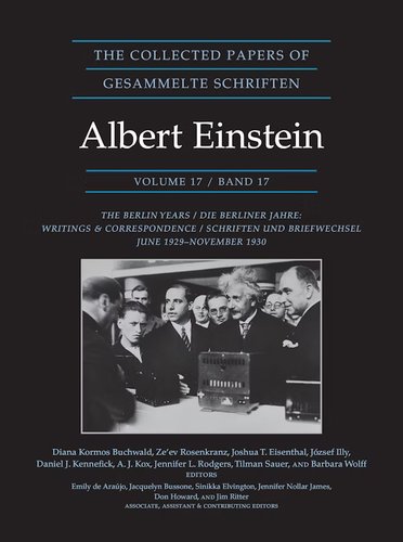 Collected Papers of Albert Einstein Volume 17 dustjacket