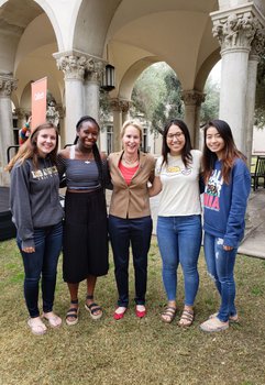 Lexy and friends with Caltech Professor and Nobelist Frances Arnold