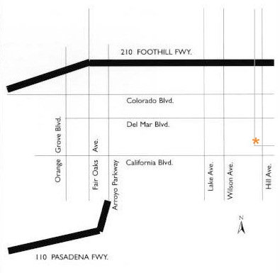 Pasadena Street Map to Caltech