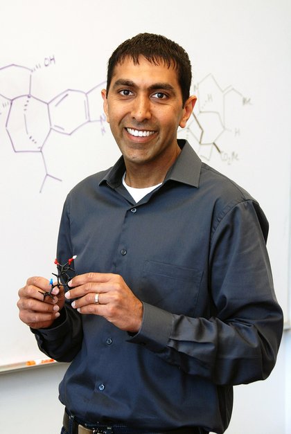 UCLA Prof Neil Garg at the white board