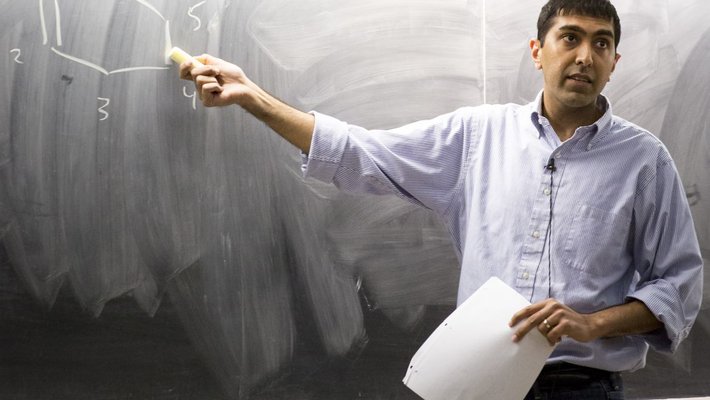 Neil Garg at blackboard