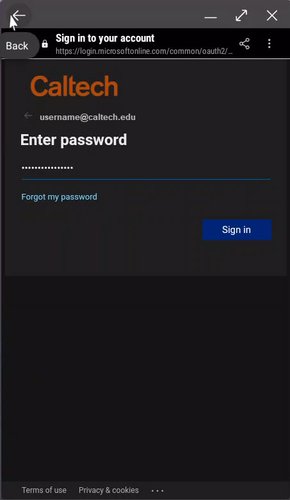 android enter password