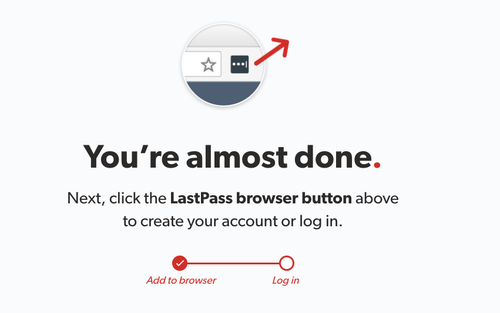 LastPass browser extension button