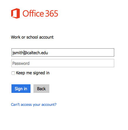 Office 365 SignIn