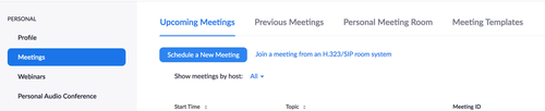 schedule meeting settings