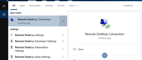 Remote Desktop Search