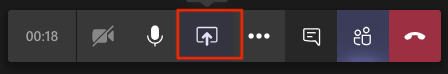 Teams toolbar share icon