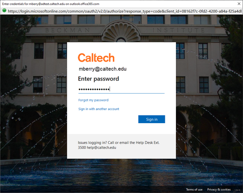 thunderbird caltech login page