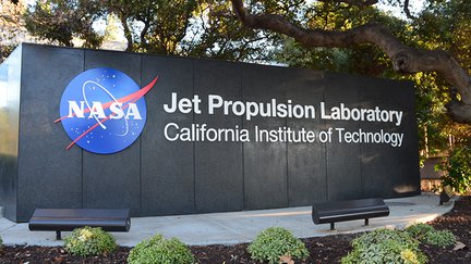 Sign of JPL with NASA logo and caltech