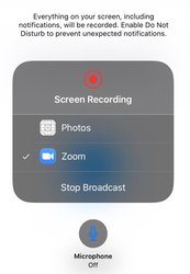 Start Broadcast Zoom iPad