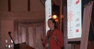 Caroline Charpentier giving her talk
