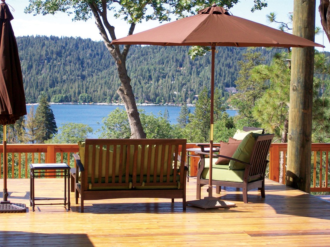 Photograph of the Zen deck at the the UCLA Conference Center, Lake Arrowhead