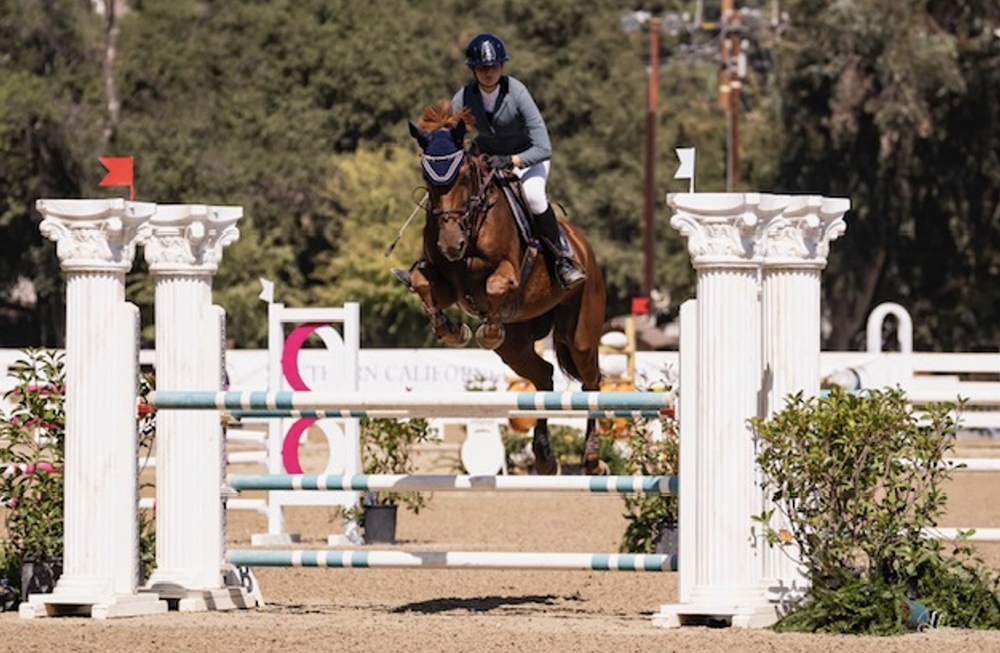 Caltech Student riding a horse