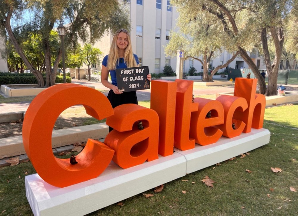 Lousie with Caltech letters