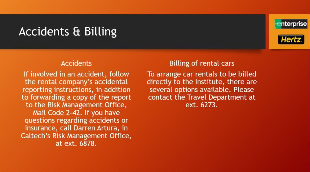 accidents & billing