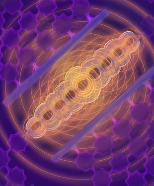 Schematic showing the working principal of an artificial chiral atom