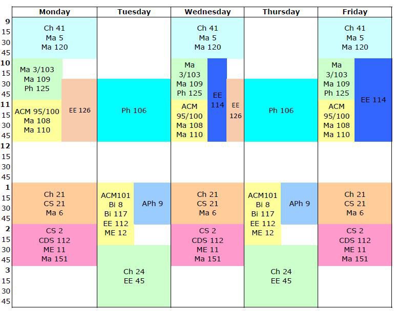 grid calendar for winter term