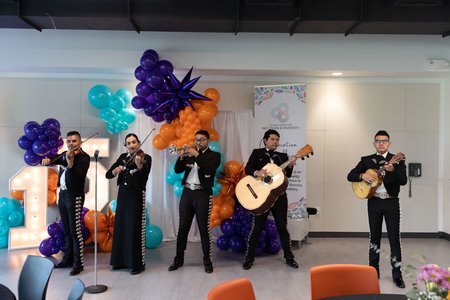 A mariachi band performing