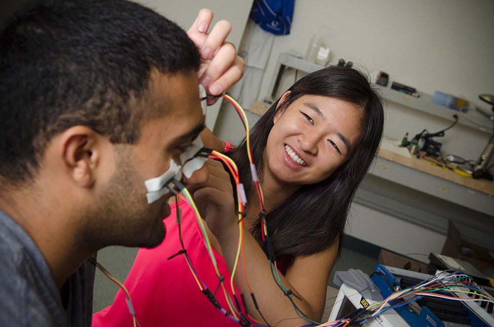 Sagar Vaidyanathan, a visiting undergraduate researcher from UCLA, and Caltech sophomore Sophia Chen