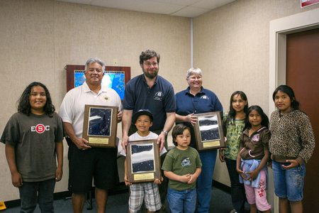 awards ceremony in 2009 for members (mostly children) of the Pauma Band when three newly-discovered asteroids were given Luiseño names