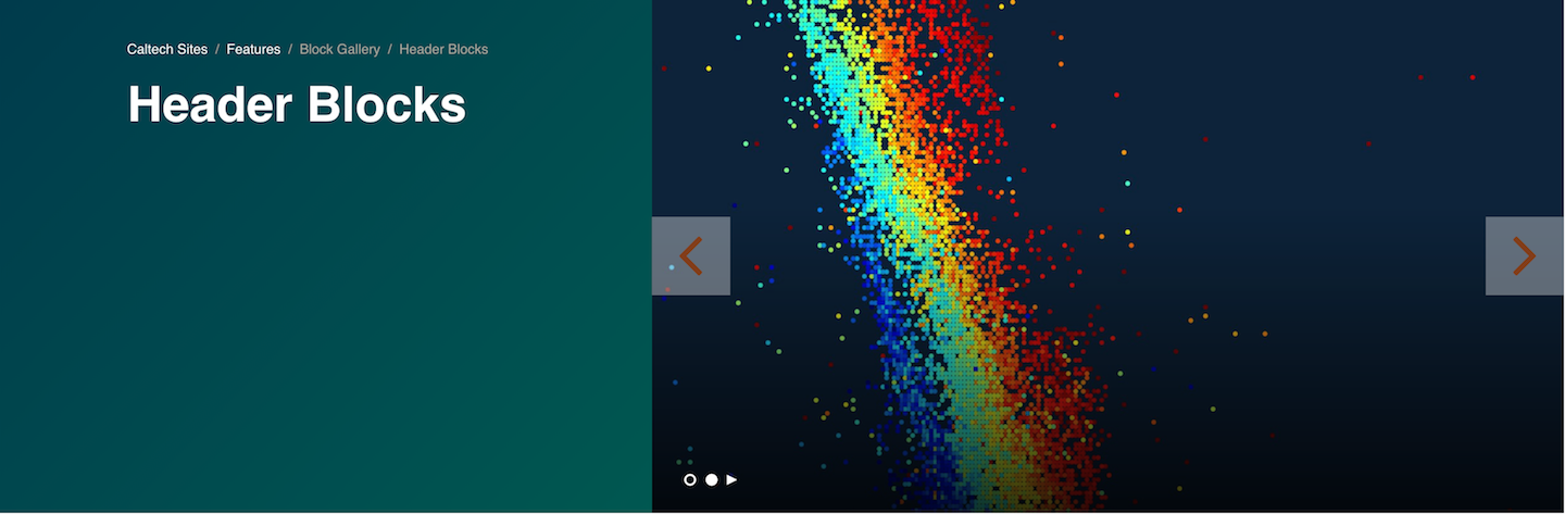 Small Image Carousel Header