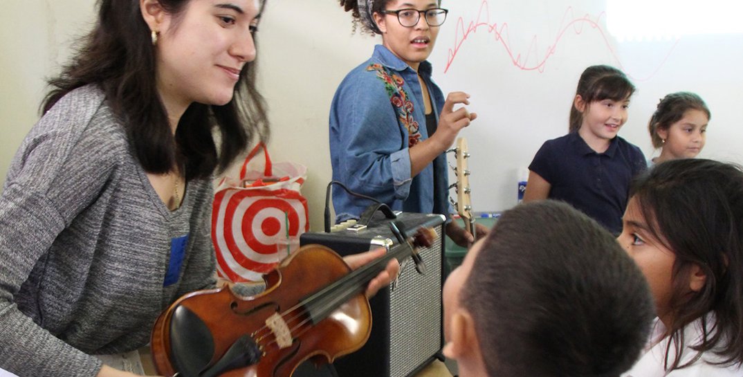 Students teaching