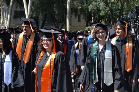 photo of graduates at Caltech's 2017 Commencement