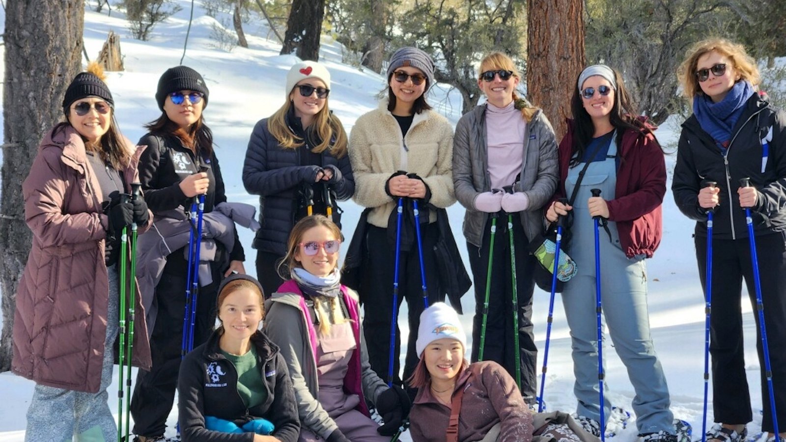 mazmanian lab snowshoeing