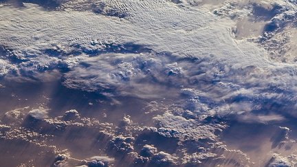 Clouds over the southern Indian Ocean in a satellite image